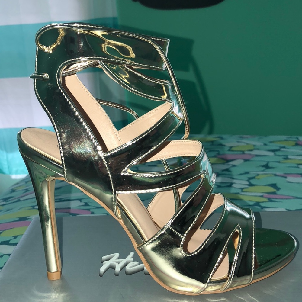 Metallic Gold High heel sandals